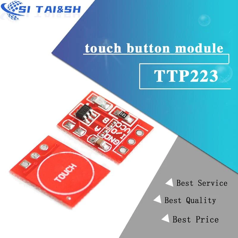 10PCS/LOT NEW TTP223 Touch button Module Capacitor type Single Channel Self Locking Touch switch sensor