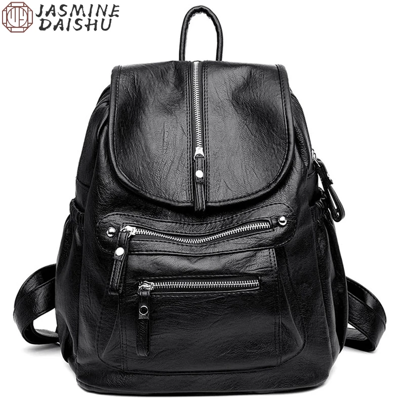 High Quality Women Leather Backpack Designer Lady  Sac A Dos  mochila mujer Shoulder Bag School Backpacks For Teens Girls Preppy