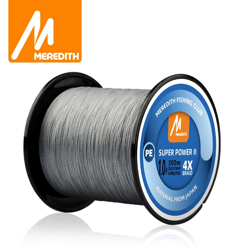 MEREDITH 4 Strands Braided PE Fishing Line 100M 300M  15-80LB Multifilament Smooth Fishing Line For Fishing Lure Bait