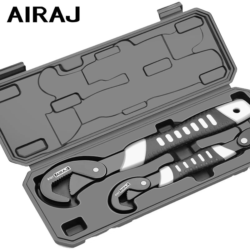 AIRAJ Upgraded Multifunctional Pipe Wrench Opening Adjustable Household Universal Heavy Duty Manual Repair Tool