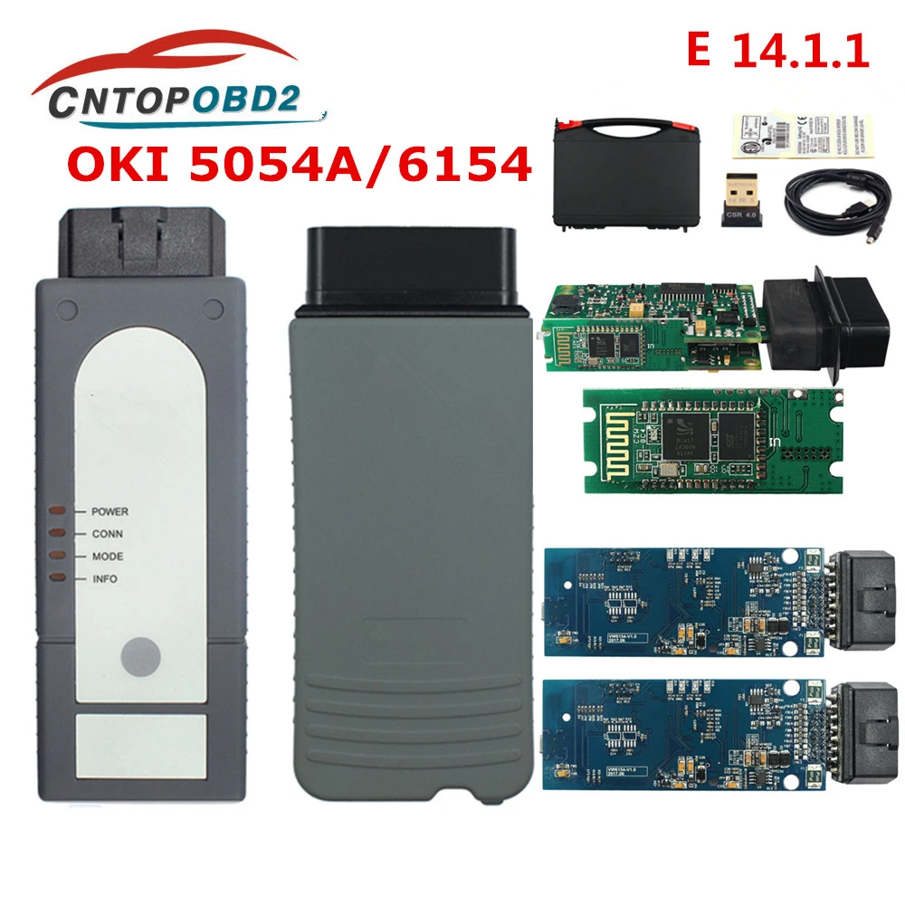 Original OKI 5054A With Bluetooth AMB2300 5054A V5.1.6 Full Chip 6154 WIFI UDS 7.1.1 For V Group OBD2 Car Diagnostic Tool 6154a