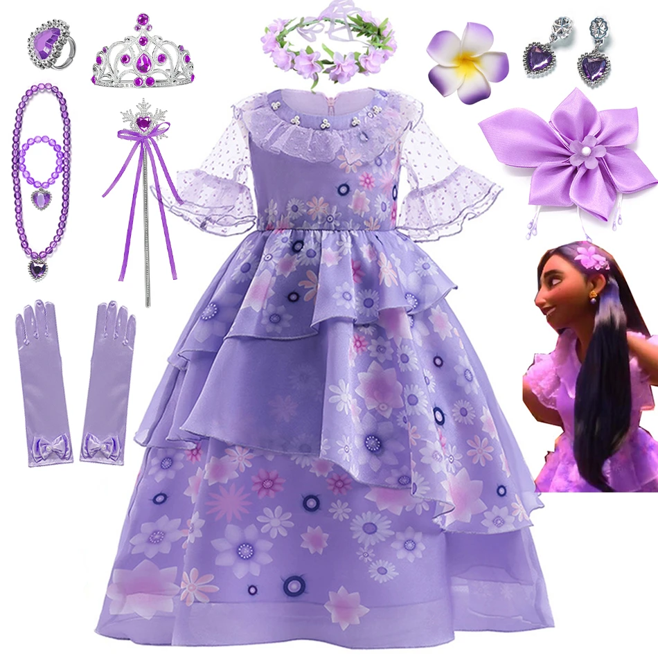 Disney Girls Rapunzel Princess Dress Costume for Girl Kids Cosplay Sofia Vestidos Gown Children Christmas Party Clothing 2-8 Yrs