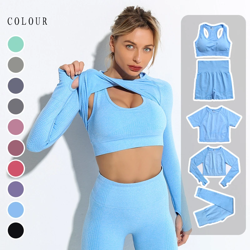 2021 Fitness Clothing Workout Clothes for Women Sport Seamless Yoga Set Shorts Outfit Suits Sportswear Gym Tracksuit Leggings