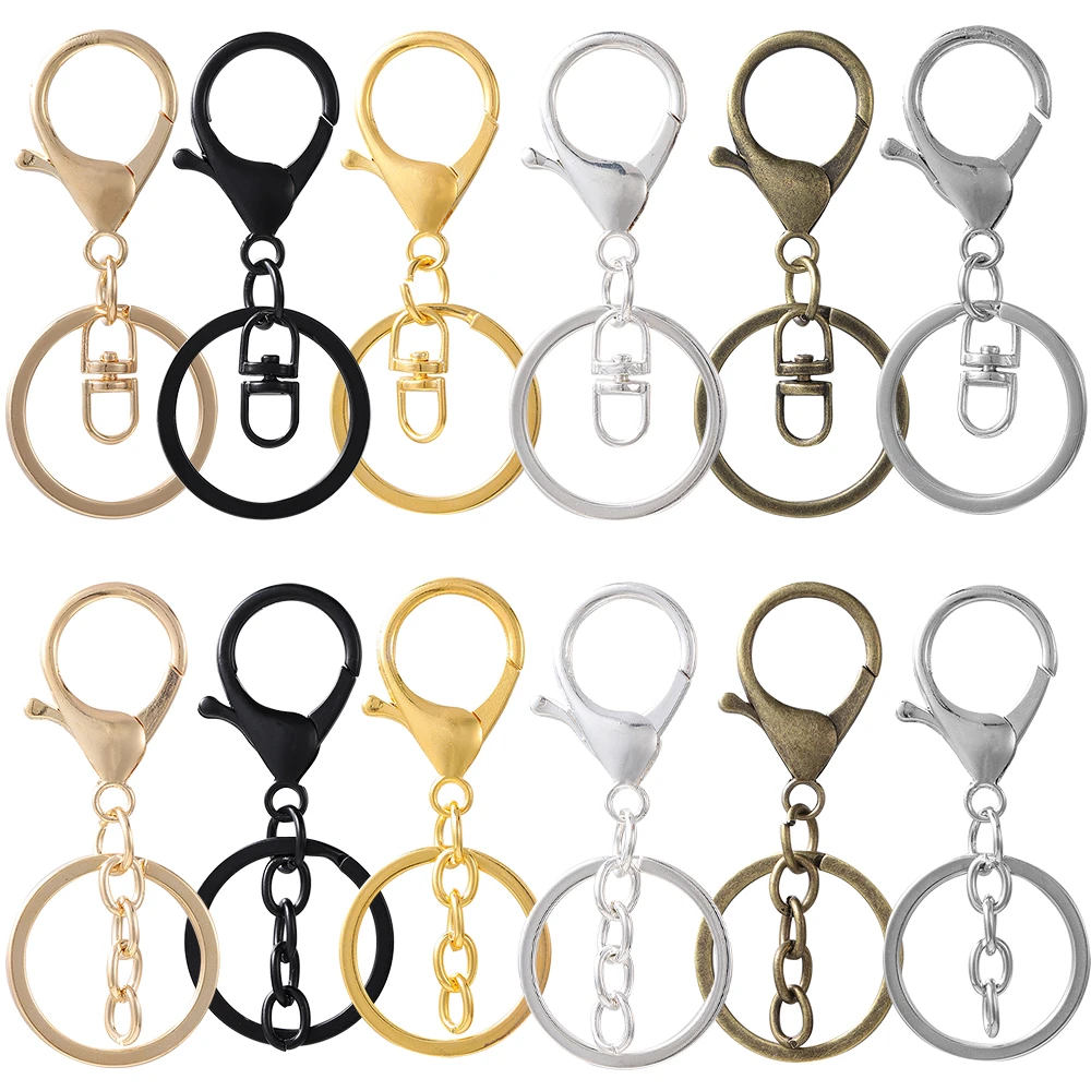5pcs/lot Key Ring 30mm Keychain Long 70mm Lobster Clasp Key Hook Keyrings For Jewelry Making Finding DIY Key Chains Accessories