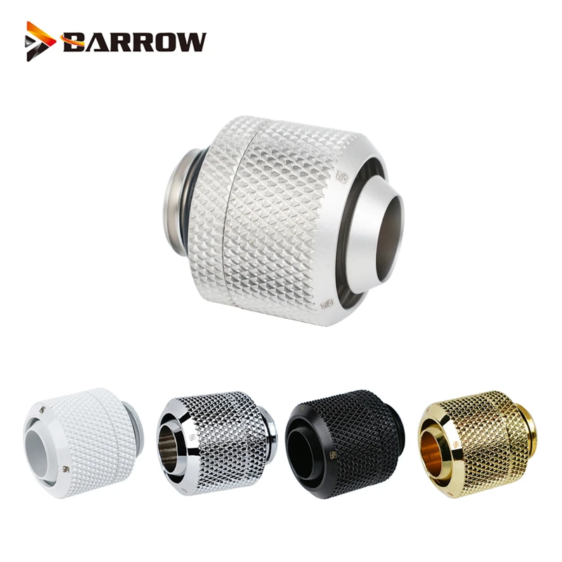 4pcs, Barrow G1/4“ 10X13MM,10X16MM Hose Tube Hand Compression Fittings ,Soft Pipe Extend Connector For Computer Case ,THKN-3/8