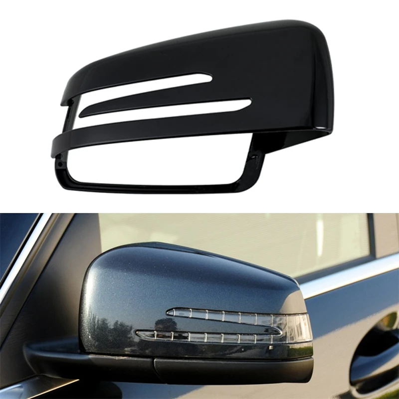 Side Mirror Cap Covers Black For Mercedes BENZ W176 W246 W212 W204 C117 X156 X204 W221 C218 A B C E S CLA GLA GLK Class