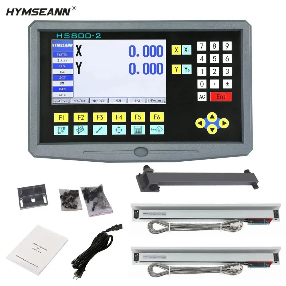 High Accuracy 2 Axis LCD DRO Digital Readout and 2 Pieces 0-1000mm Linear Scale Encoder Sensor For Milling Lathe Turning Machine