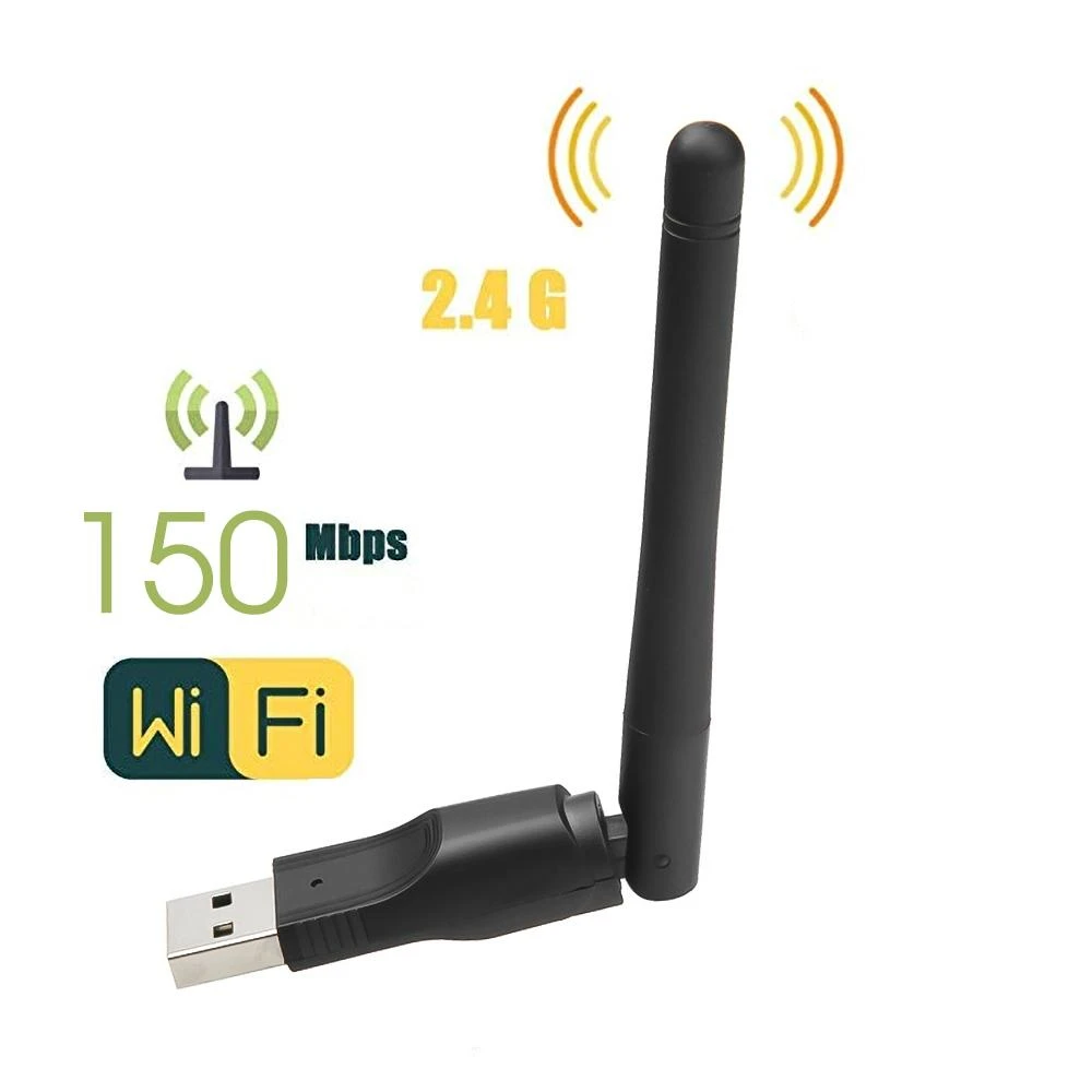 kebidu 2.4GHz USB 2.0 Adapter 150Mbps WiFi Wireless Network Card with Antenna Chipset Ralink MT-7601 for Laptop PC Wholesales