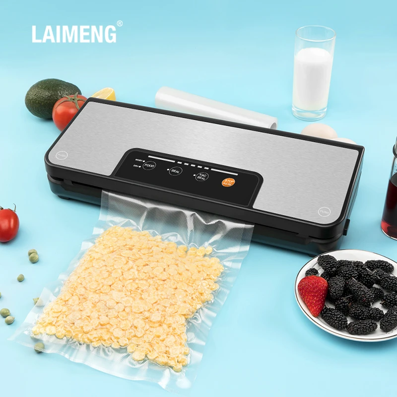 LAIMENG Vacuum Sealer with Roll Holder Pulse Function Sous Vide Vacuum Packing Machine For Food Storage Packer Vacuum Bags S285