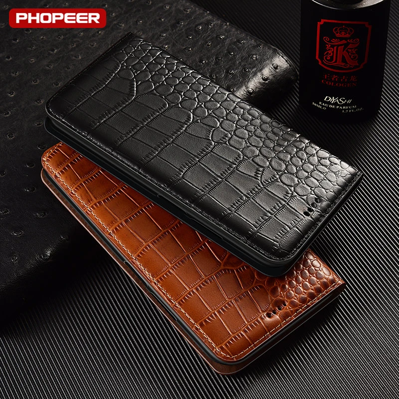 Crocodile Genuine Leather Case For Samsung Galaxy A12 A32 A42 A52 A72 A02S A51 A71 A10 A20 A30 A40 A50 A70 A80 A90 Flip Cover