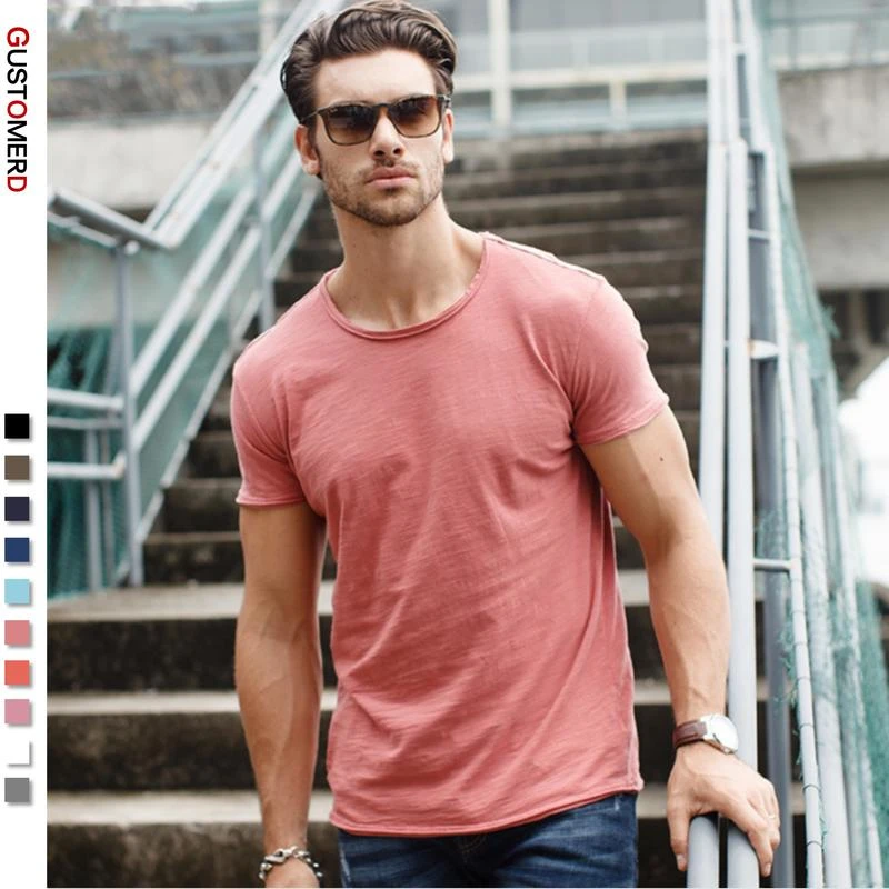 2020 Summer 100% cotton T shirt Men Casual Soft Fitness Shirt Men T Shirt Tops Tee Shirts O Neck Short Sleeve Tshirt Men