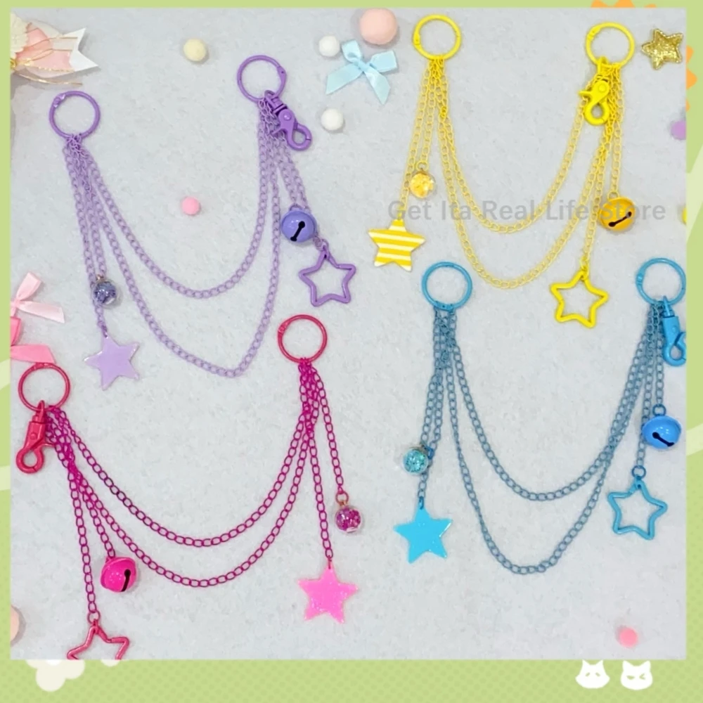 Ita Bag Chain Accessories Decoration Candy Colors Stars Bells Adjustable DIY Bag Chain Hanging Chain For Women Anime bag H307
