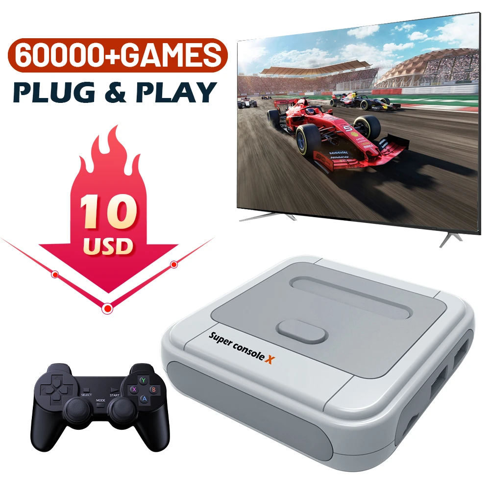 Retro Video Game Console Super Console X Pro Wifi 4K HD For PSP /PS1/N64/DC Mini TV Game Players With 50000+ Games 50+ Emulator