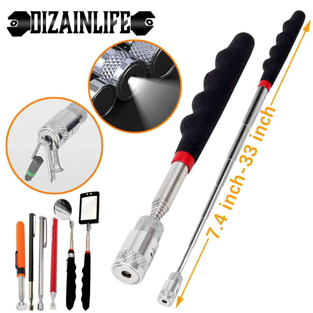 Telescopic Magnetic Magnet Pen Pick-Up Tools Grip Extendable Pickup Rod Stick Long Reach Pen Handy Tool for Picking Up Nuts Bolt