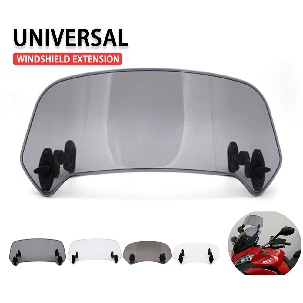 Universal Motorcycle Risen Adjustable Wind Screen Extension Windshield Spoiler Air Deflector For BMW KAWASAKI YAMAHA HONDA SUZUK