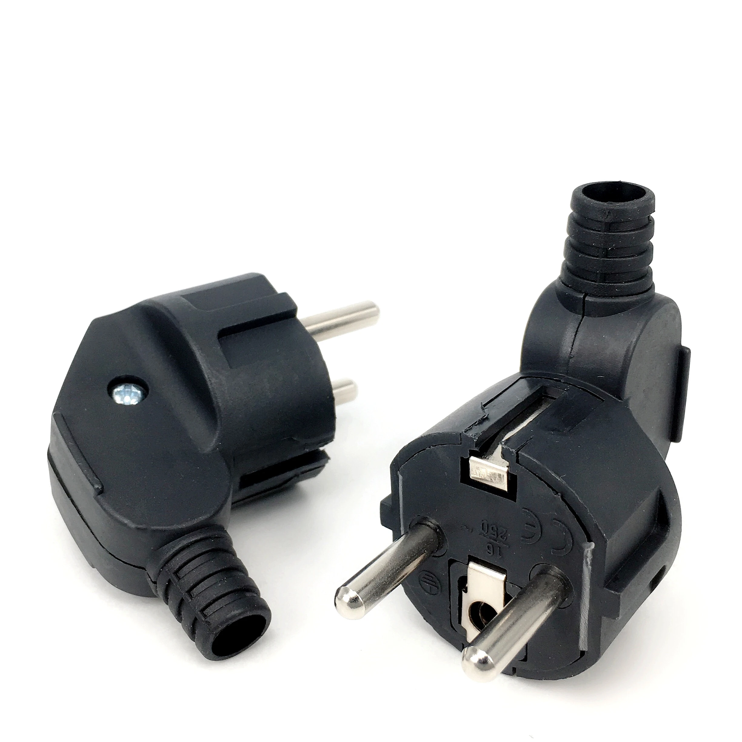1PCS Eu AC Power Adapter Socket 16A 250V Connector Cable Electrical Plug White Black Male Converter Adaptor Detachable Plug