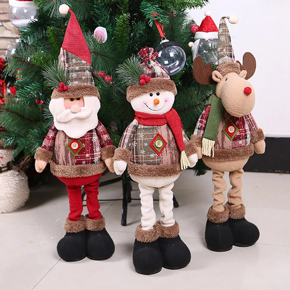 Christmas Dolls Tree Decor New Year 2022 Xma Decoration Ornament Reindeer Snowman Santa Claus Faceless Doll Cristmas Xma Natal