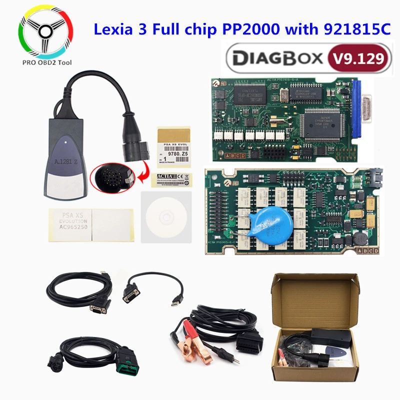 Golden Lexia 3 Full chip PP2000 Diagbox V7.83 with 921815C for Citroen for Peugeot Diagnostic Tool Lexia3 Full Chip Auto Scanner