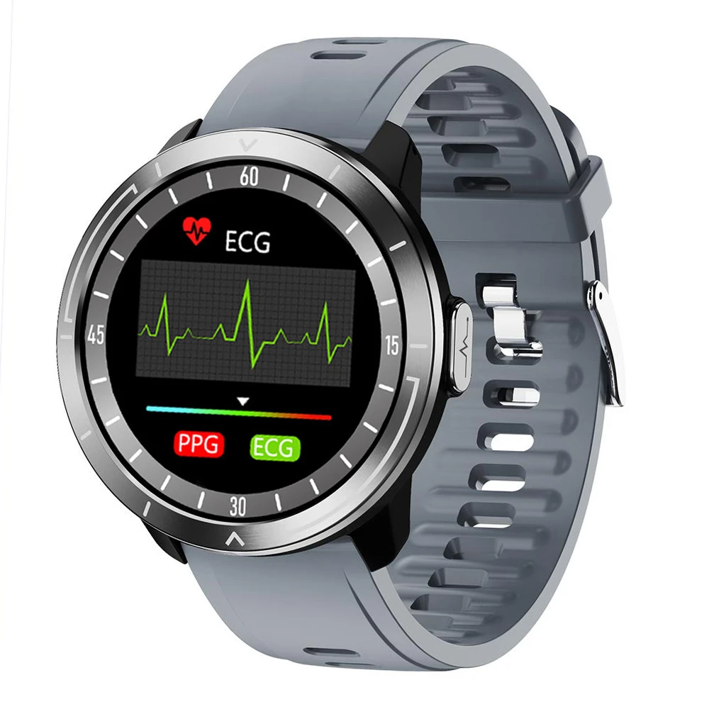 ECG PPG Smart Watch Men 24H Body Temperature 1.3