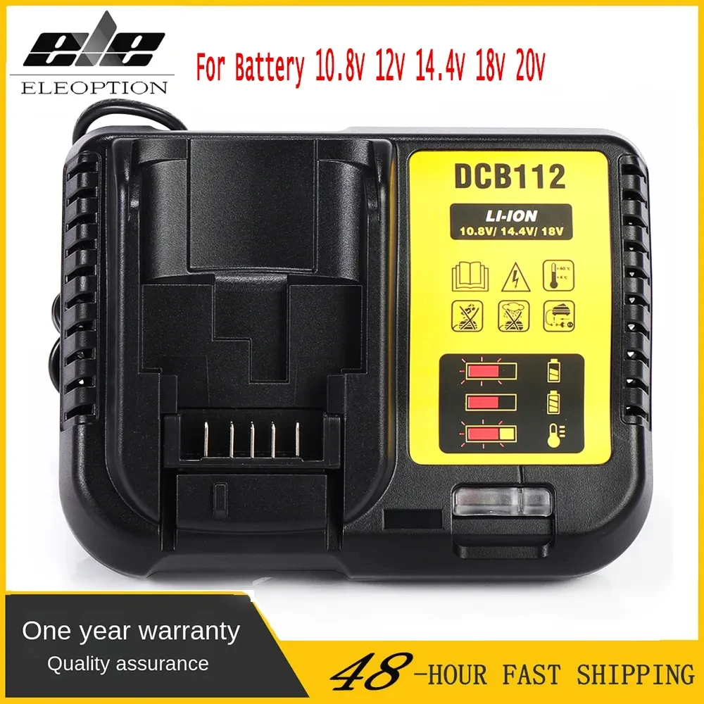 DCB112 Li-Ion Battery Charger For Dewalt 10.8V 12V 14.4V 18V 20V Dcb101 Dcb200 Dcb140 Dcb105 Dcb200