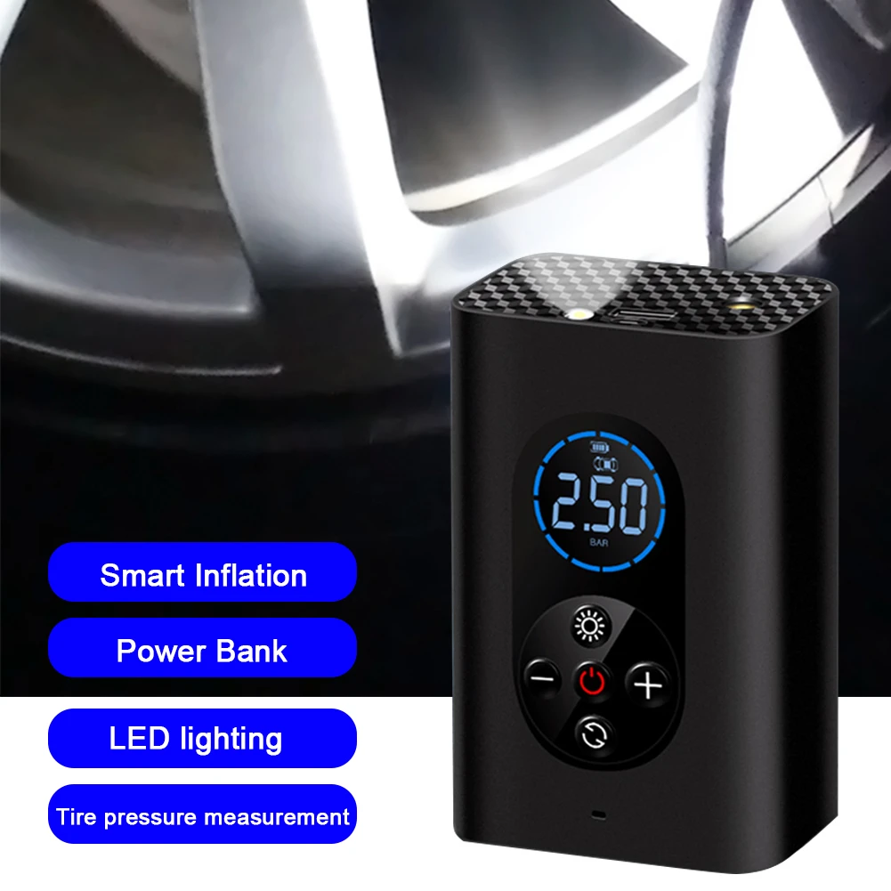 150PSI Car Air Pump Cordless Portable Vehicle Tire Inflator Smart Wireless Air Pump Bicycle Tire Electric Air Pump Bike Inflator