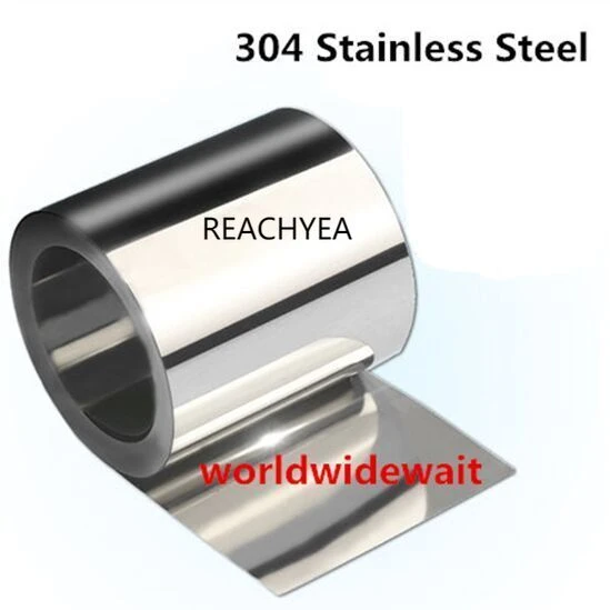 1pc Stainless Steel S304 Thin Plate Sheet Foil 0.05mm - 0.25mm x 100mm x 1000mm