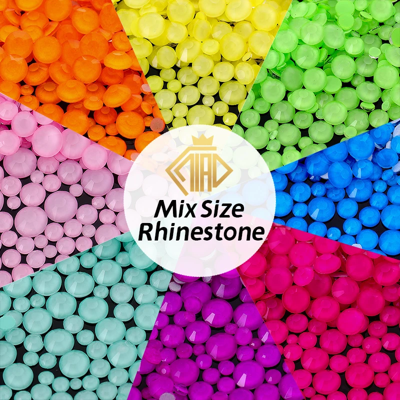 Noctilucent Rhinestones стразы Neon Candy colors Glue on/Non hotfix Rhinestone Garment Decorations