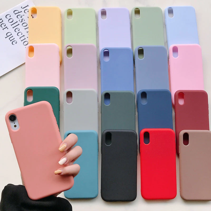 Luxury Silicone Phone Case for iPhone 11 12 Pro Max mini Soft Candy Cover for iPhone iPhone XR XS X 6 6S 7 8 Plus Cases