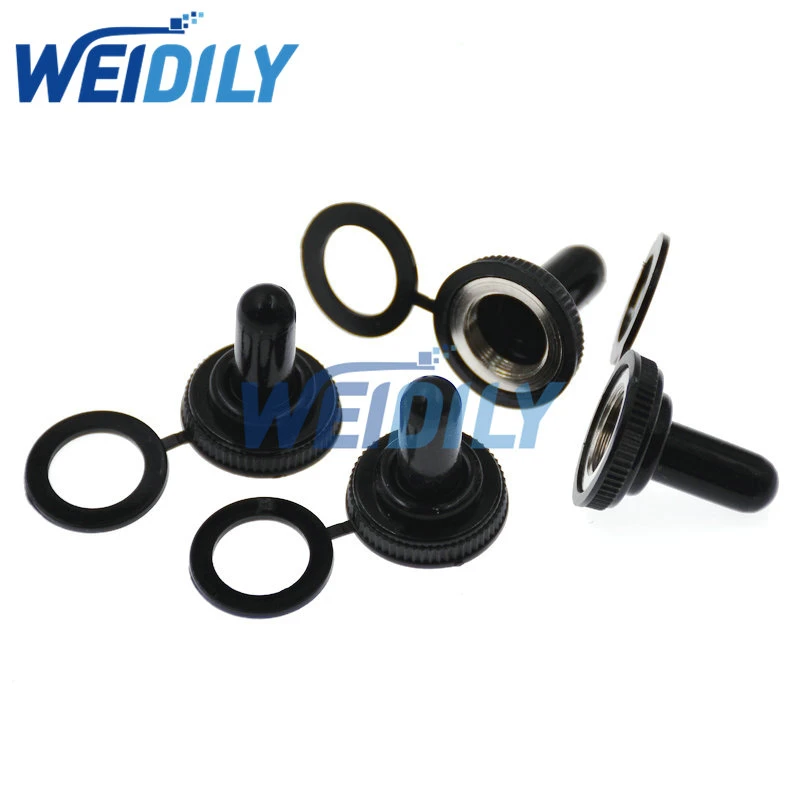 5PCS/LOT Toggle Switch Waterproof Rubber Resistance Cover Dust Cap Boot Black Tarpaulin 12MM