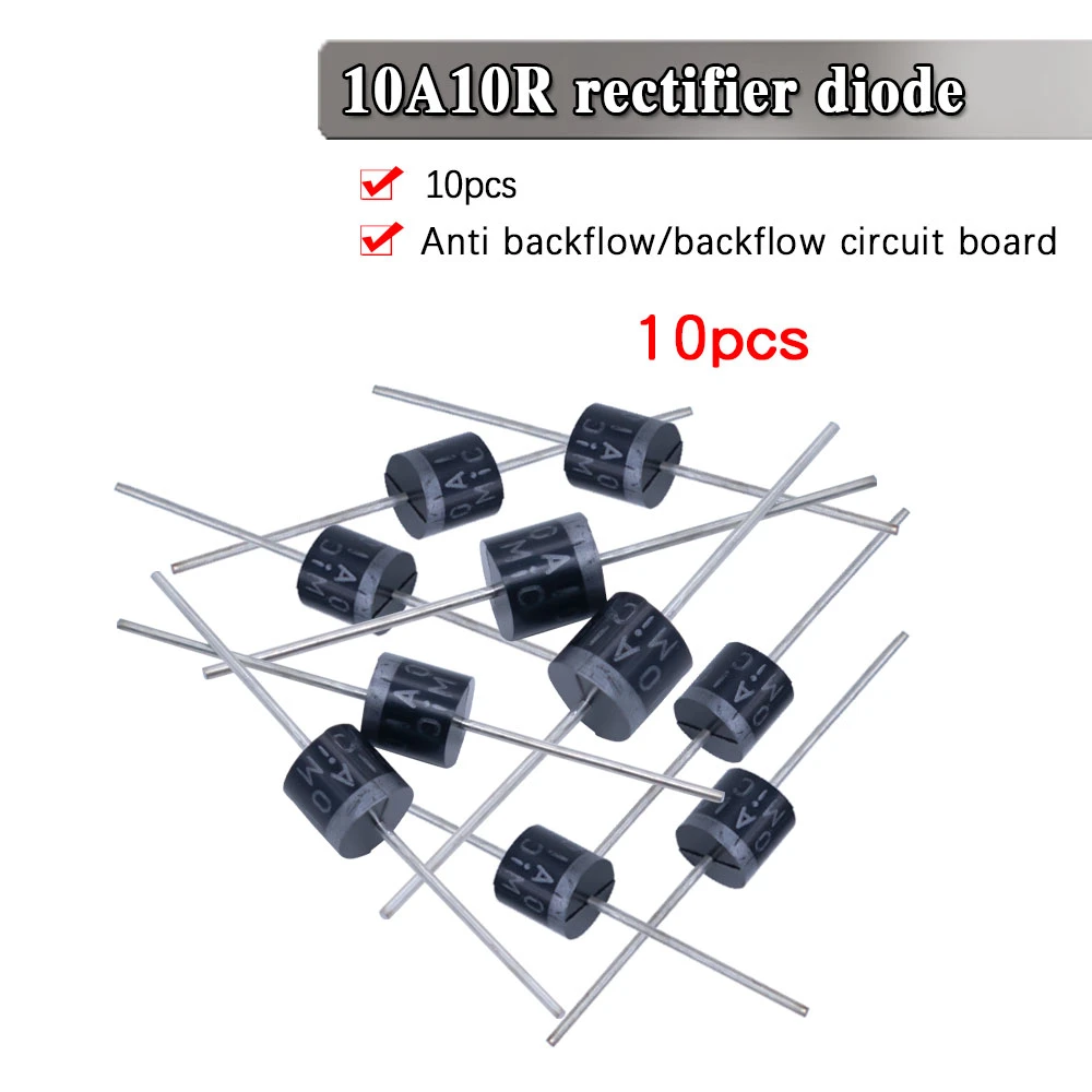 10PCS 10.0 AMP 10A10 SILICON RECTIFIERS Rectifier Diode 10A 1000V R-6 10.0 AMP SILICON RECTIFIERS