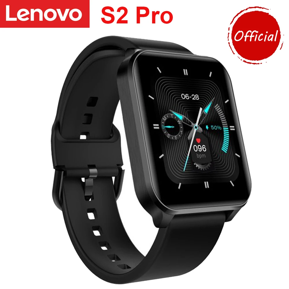 Lenovo S2/S2 Pro Smart Watch Men Thermometer Heart Rate Monitor Fitness Tracker 1.69