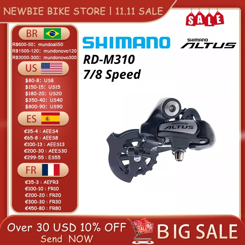 Shimano ALTUS RD-M310 M310 7/8 speed 3x7s 3x8s mountain bicycle bike Riding Cycling MTB Rear Derailleur