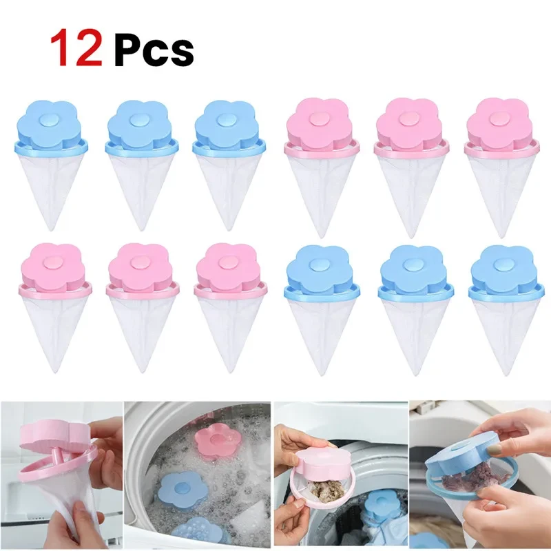 6/10Pcs Reusable Pet Fur Lint Hair Catcher Clothes Cleaning Ball Household Laundry Removal Floating Cleaner For Washing Machine