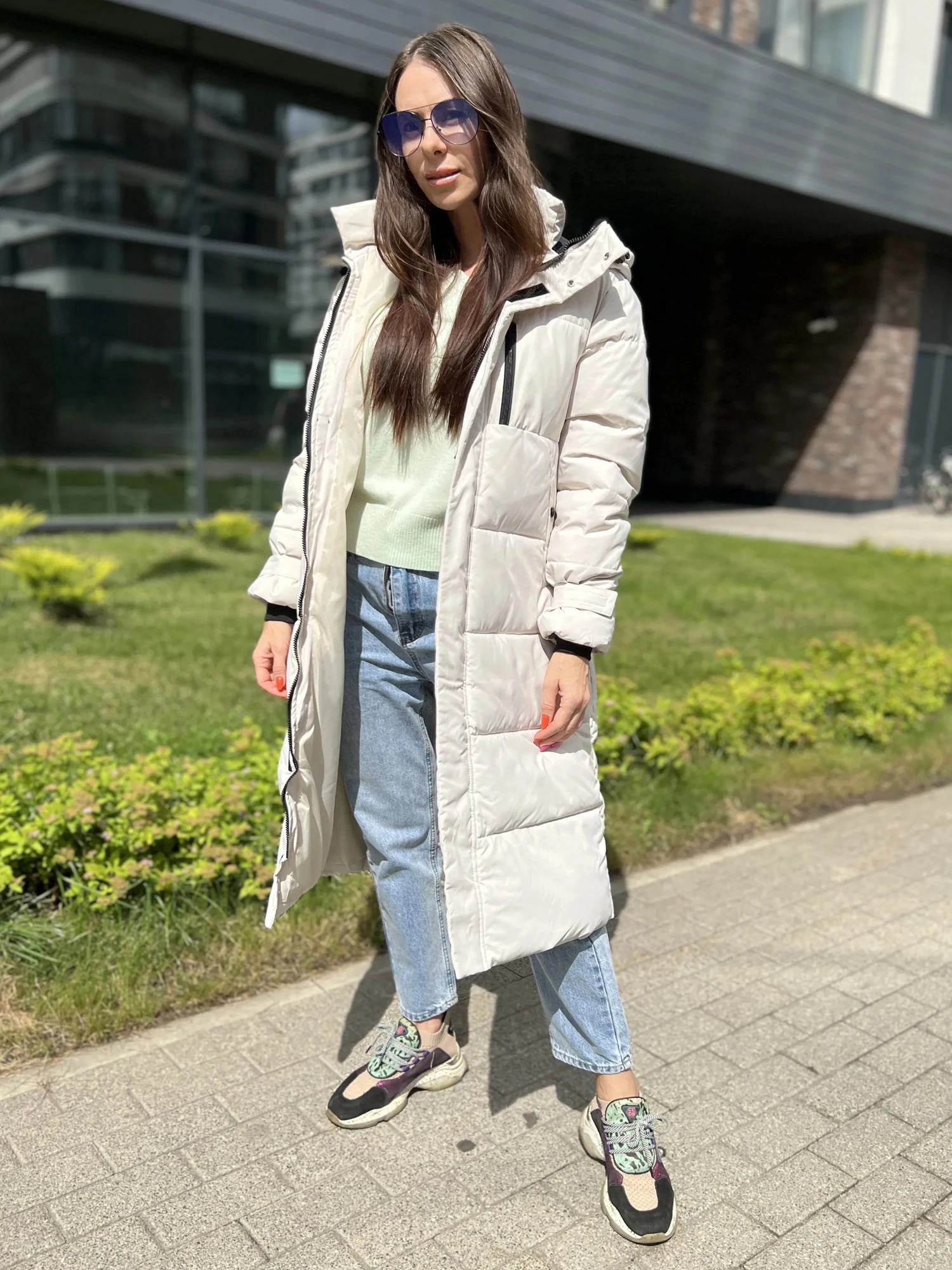 Women's mid-length cotton-padded jacket for 2021 winter new style down cotton Korean style over-the-knee loose padded jacket