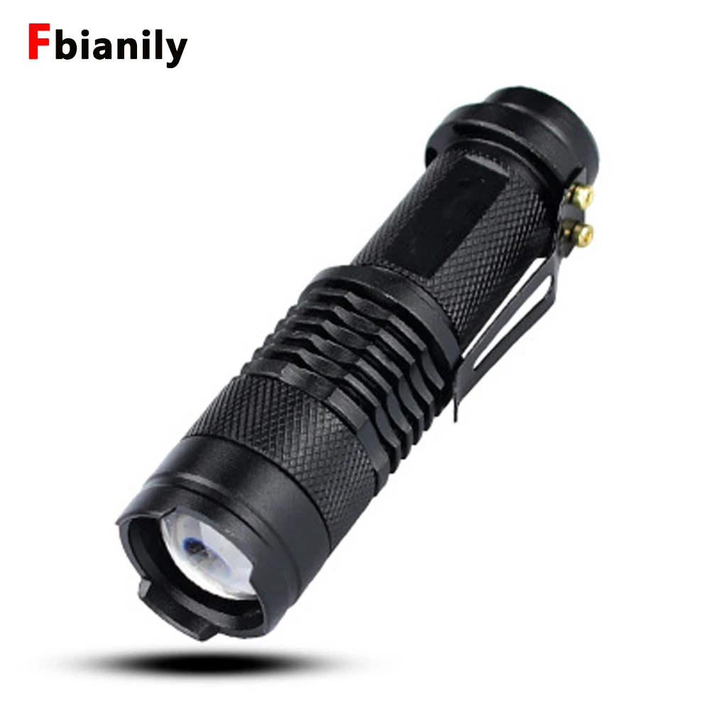 Mini Flashlight 2000 Lumens CREE Q5 LED Torch AA/14500 Adjustable Zoom Focus Torch Lamp  Waterproof For Outdoor