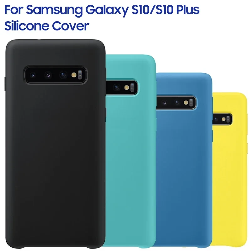 SAMSUNG Original Silicone Case Phone Cover for Galaxy S10 S10X S10Plus SM-G9750 S10 X S10E SM-G970F G970U G970N Shockproof Cover