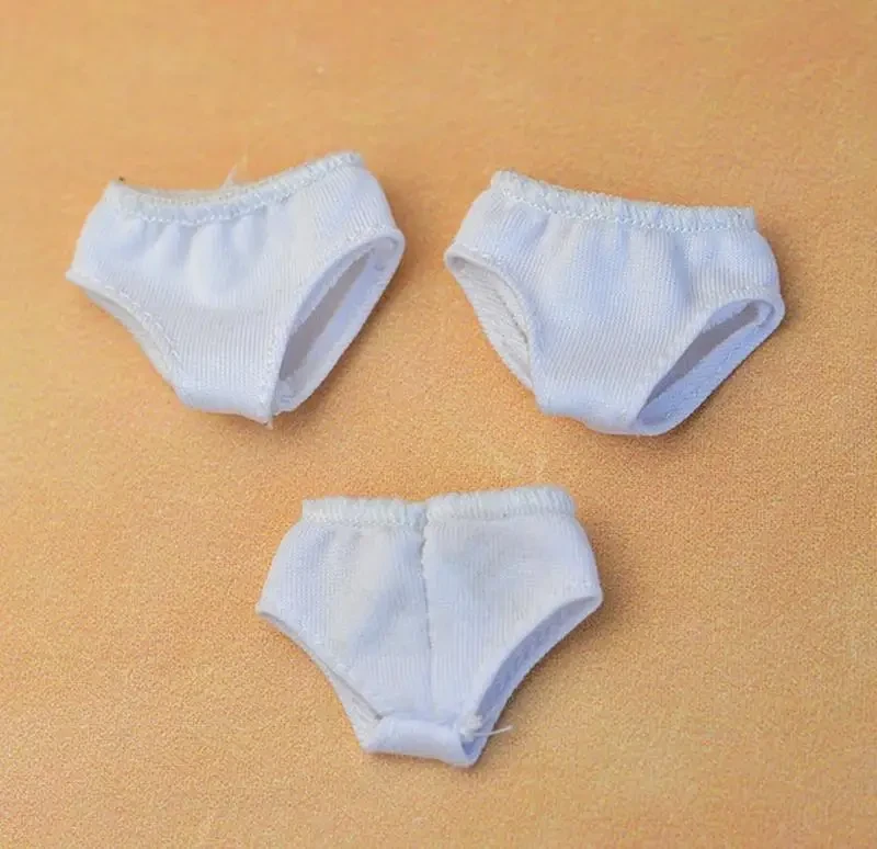3pcs/lot White Hand Made Orignal Underwear Briefs For Barbie Dolls For 1/6 BJD Dolls For Barbie Doll House Gifts For Girls