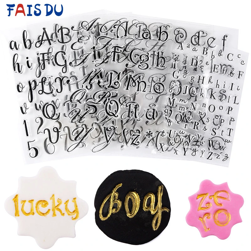 Stamps for Cookies Alphabet Letters Cake Sweet Letters Stamp Decorating Tools Fondant Embossing DIY Cutter Pastry Accessories