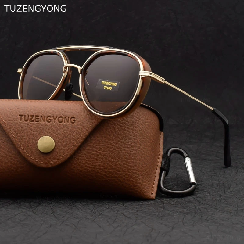 TUZENGYONG 2021 New Gothic Steampunk Polarized Sunglasses Women Brand Designer Vintage Men Sun Glasses UV400 Eyewear