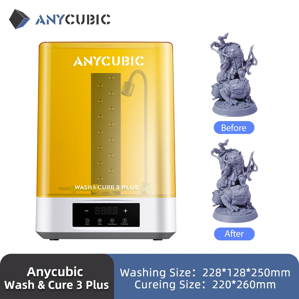 ANYCUBIC Wash & Cure Plus Washing Curing 2 in 1 Machine For Mars Pro Photon Mono X LCD 3D Printer 3D Printing Models