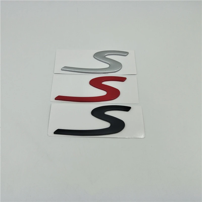 For Cayenne Car Sticker S Letter Logo Rear Trunk Tail Nameplate Badge Emblem