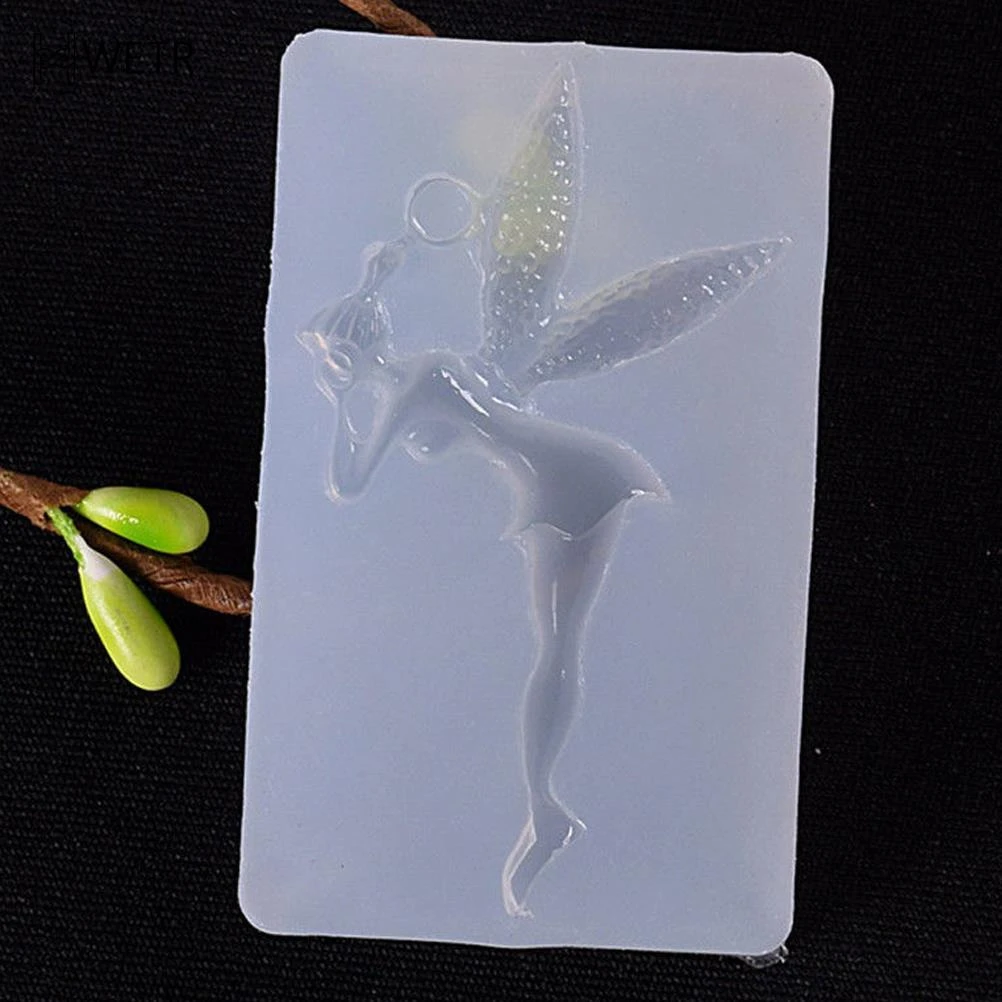 Angel Girl Flower Fairy Shape Craft Jewelry Key Chain Making Mold Epoxy Resin Mold DIY Craft Silicone Mould DIY Resin Decorative