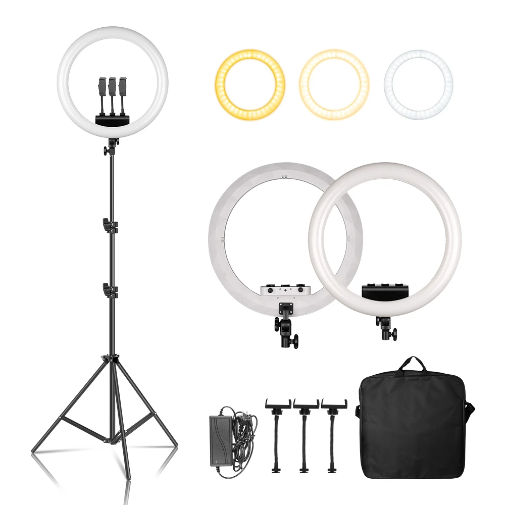 18 Inch Ring Light 400pcs led beads Dimmable 6500K LED Lamp With Tripod Studio Photo Lamp For Photography Makeup YouTube Live