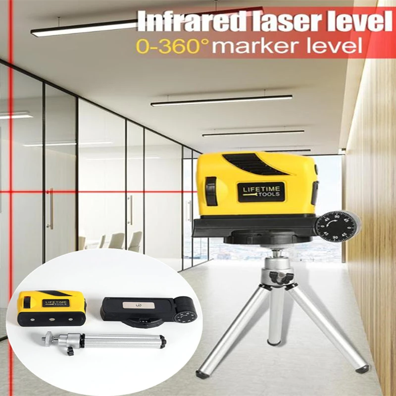 Drill Guide Collector 2 In 1 Laser Leve Horizontal Line Laser Locator With Measuring Range Vertical Measure Tape Measuring Tools