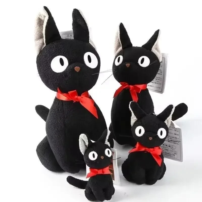Big Size Jiji Cat Studio Ghibli Hayao Miyazaki Kiki's Black Jiji Plush Doll Toy Kawaii Black Cat Kiki Stuffed Animal Toy For Kid