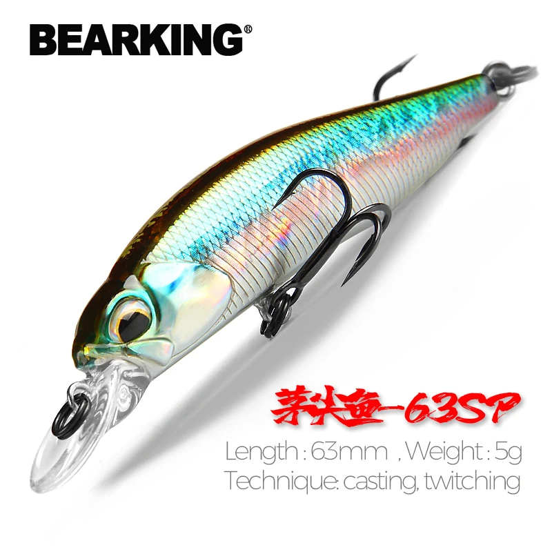 BEARKING 63mm 5g Hot SP fishing lures professional UV colors minnow Magnet weight system wobbler crankbait  Fishing accessories