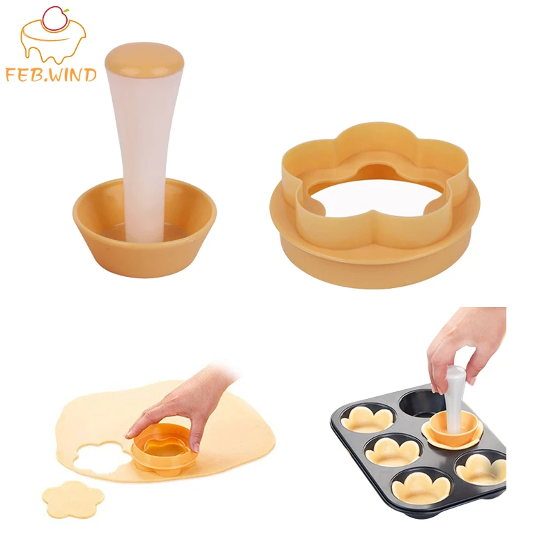 Perfect Baked Tart Shells Mold Pastry Tamper Plastic Mini Tart Tamper Round/Phyllo Tartlet/Tarts Shell Maker Cookie Cutter   602