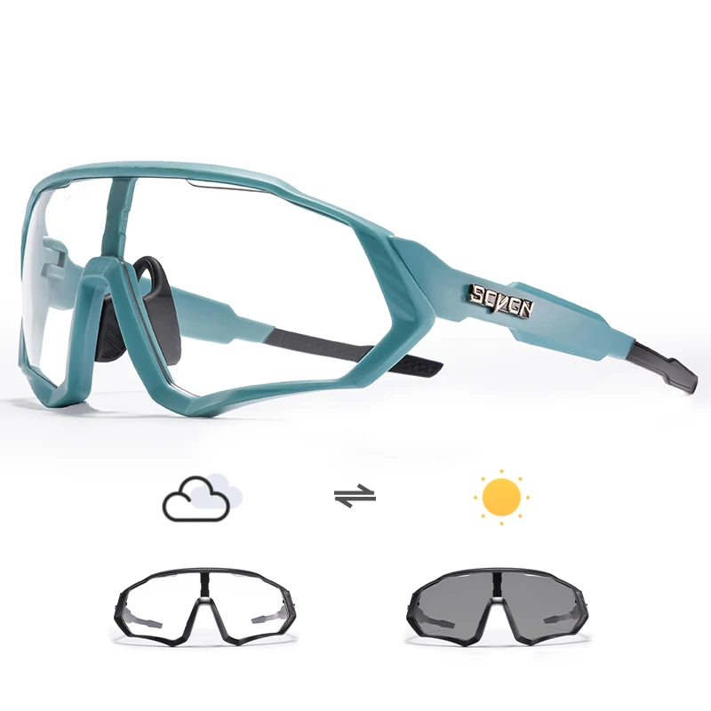 New Style Photochromic Sport Cycling Glasses Bicycle Eyewear Mountain Bike Cycling Goggles UV400 MTB Polarized Road Sunglasses