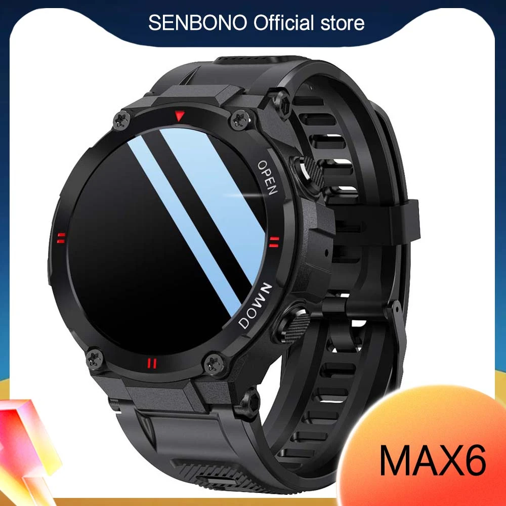 SENBONO Smart Watch Men Sport Dial Call MAX6 Fitness Tracker Blood Oxygen Waterproof Clock Women Smartwatch for IOS Android