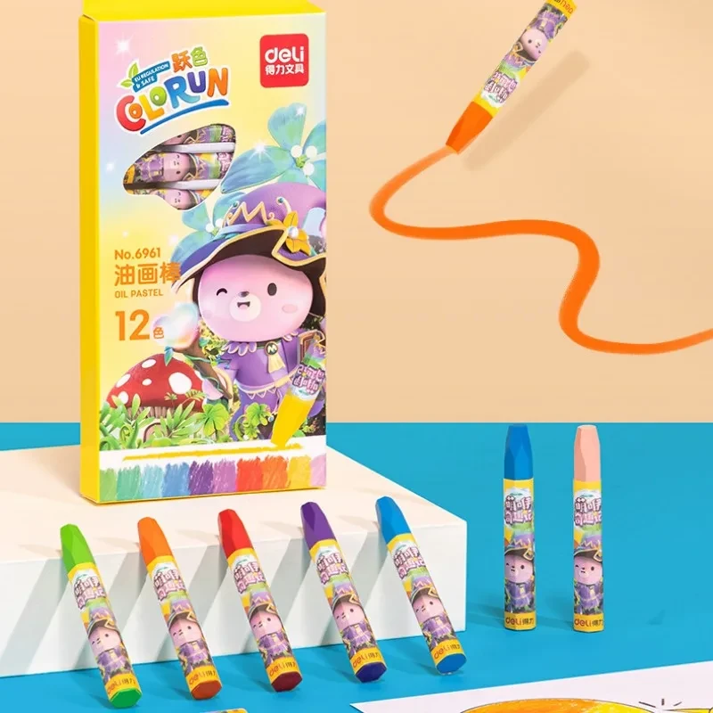 12 Colors Caryon Pencils Wax Drawing Set Artist Paint Oil Pastel Pencil For Student Kid School Sketch Art Supplies
